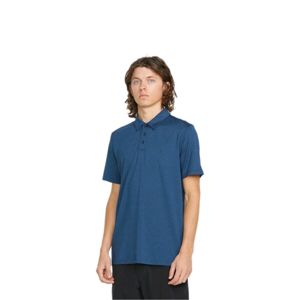 Volcom Men's Hazard‎ Performance Pro SS Lightweight Golf Polo Blue Sz XL NEW!